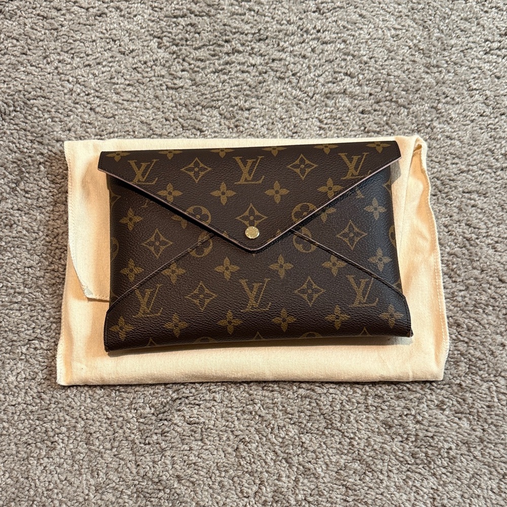 Louis Vuitton kirigami Brown and Gold Monogram Envelope Clutch